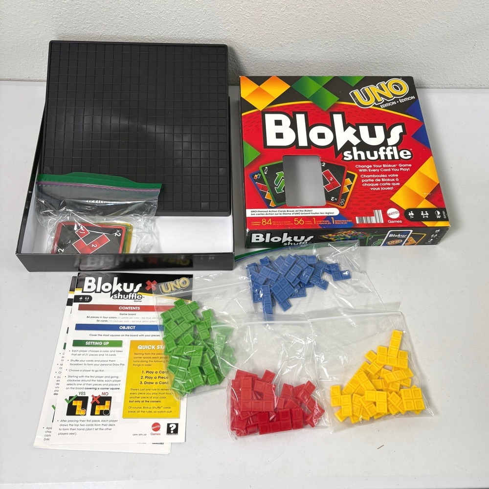 Mattel Blokus Shuffle UNO Edition‎ Board Game Classic Strategy 2021